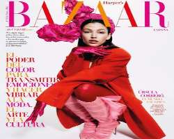 The actress was featured on several magazine cover pages, including Harper's Bazaar Febrero and Vogue España.